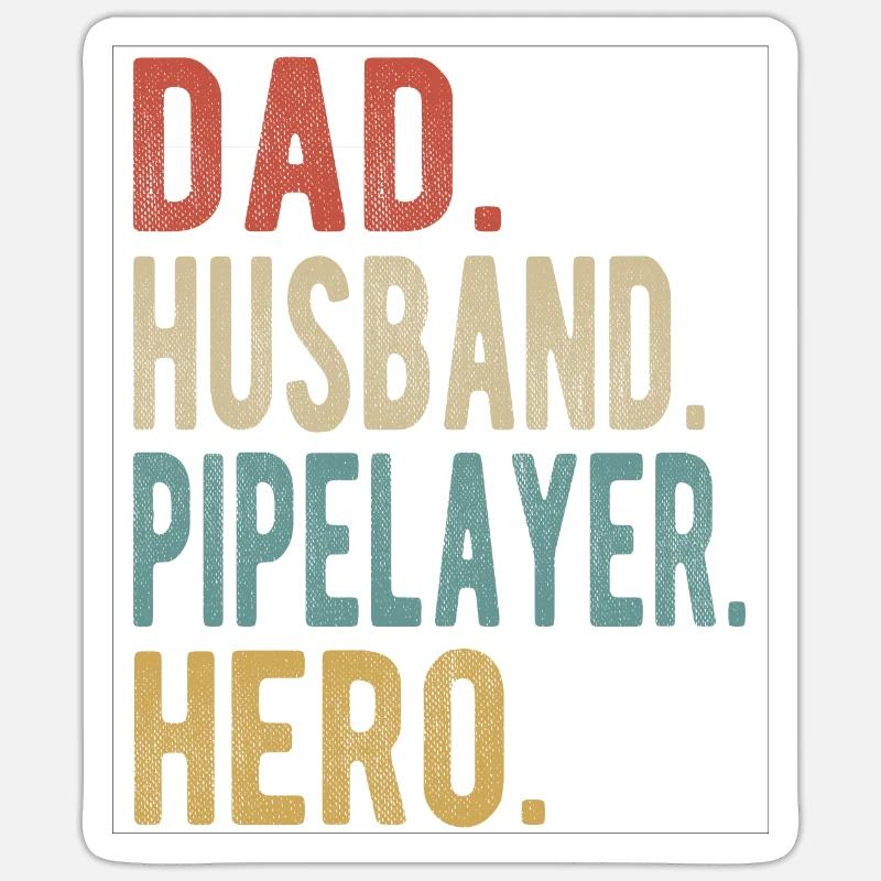 Rohrleger Papa Ehemann Held Sticker Größe S (10 x 10 cm)