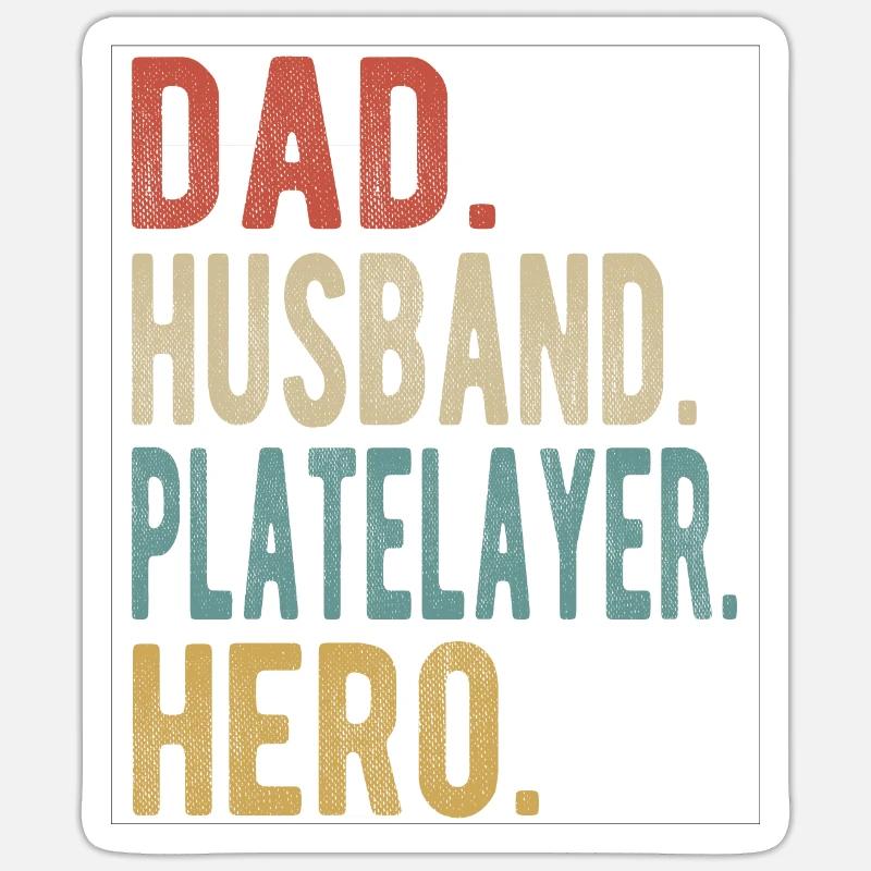 Plattenleger Papa Ehemann Held Sticker Größe S (10 x 10 cm)