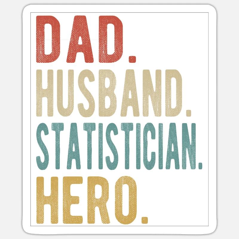 Statistiker Papa Ehemann Held Sticker Größe S (10 x 10 cm)