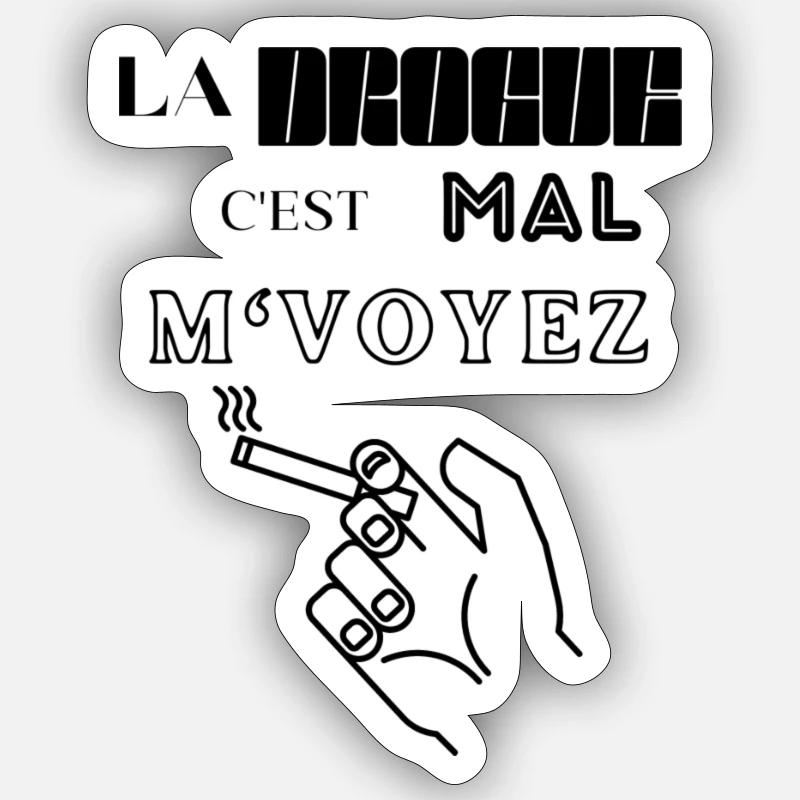 C'est mal Sticker taille S (10 x 10 cm)