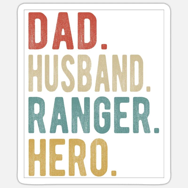 Ranger Papa Ehemann Held Sticker Größe S (10 x 10 cm)