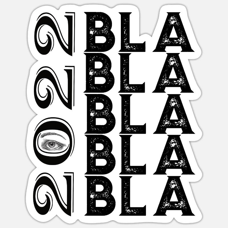 BlaBla 2022 - Sticker taille S (10 x 10 cm) - blanc mat