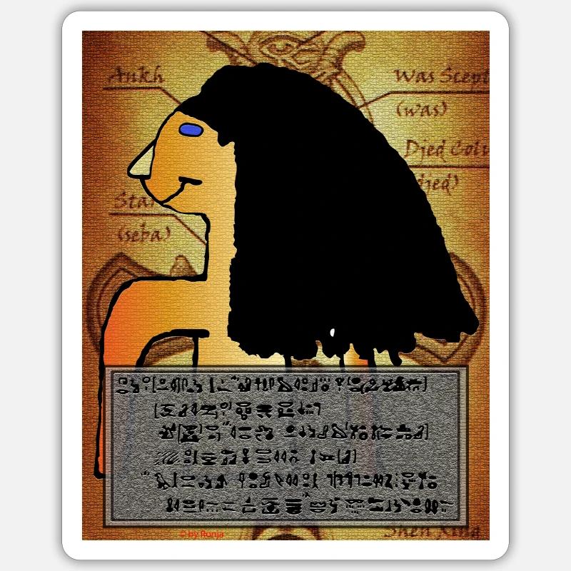 Sundari Ankh - Sticker taille S (10 x 10 cm) - blanc mat