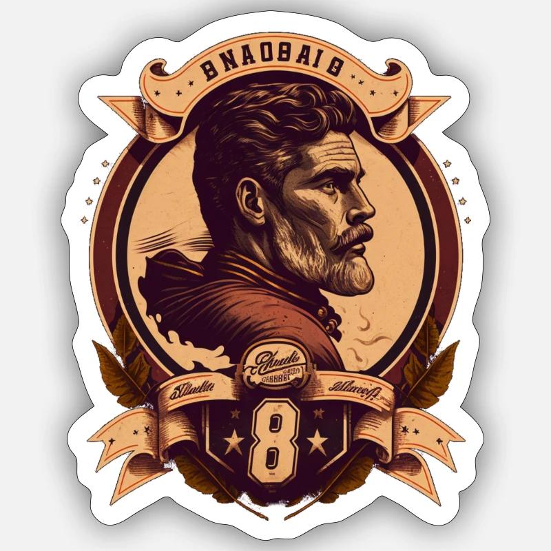 Echter Mann Sticker Größe S (10 x 10 cm)