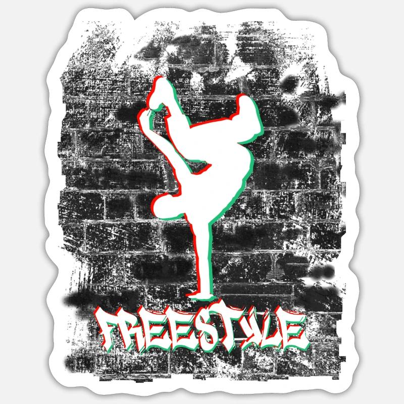 Nage libre - Sticker taille S (10 x 10 cm) - blanc mat