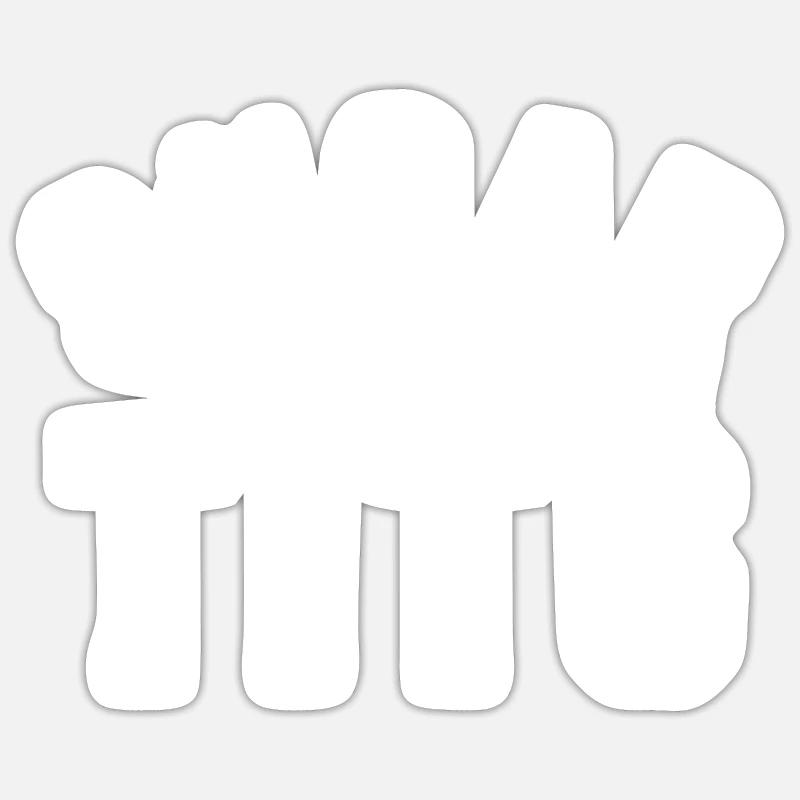 Mésanges sucrières - Sticker taille S (10 x 10 cm) - blanc mat