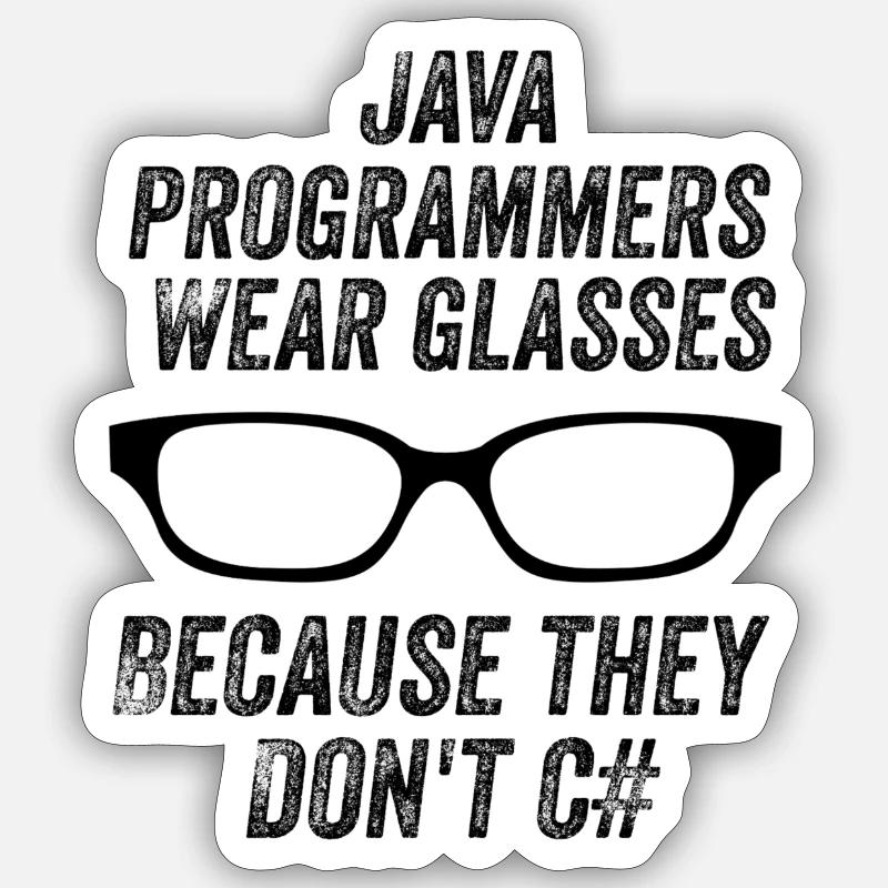 Lustige Java-Programmierer Sticker Größe S (10 x 10 cm)