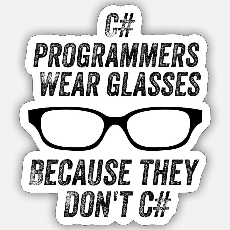 Lustige #C Programmierer Sticker Größe S (10 x 10 cm)