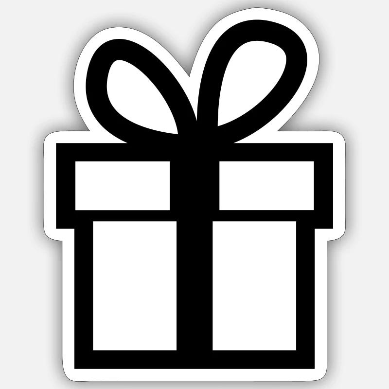 Geschenk Präsent Geschenke Icon Symbol Zeichen Sticker Größe S (10 x 10 cm)