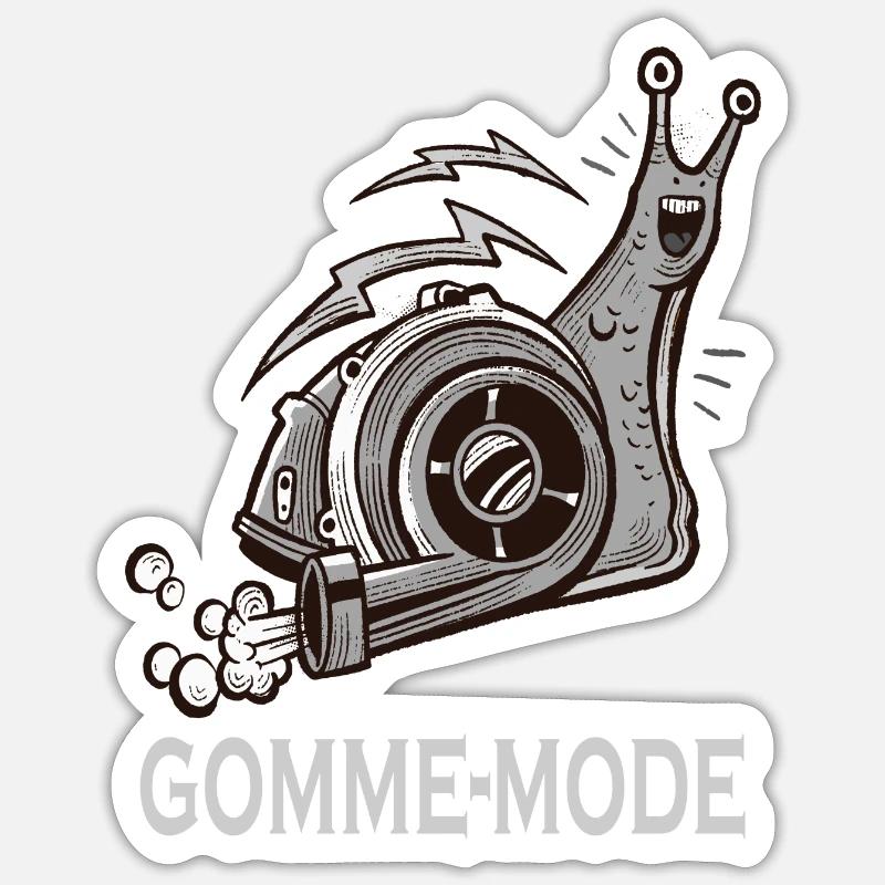 Gommemode - Sticker taille S (10 x 10 cm) - blanc mat