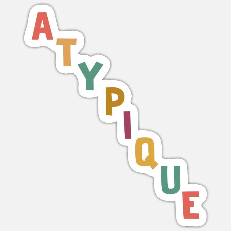 Atypical - Sticker size S (10 x 10 cm) - white matte