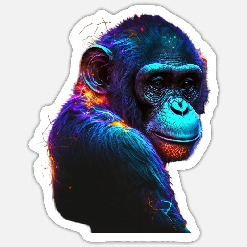 Monkey Sticker Größe S (10 x 10 cm)