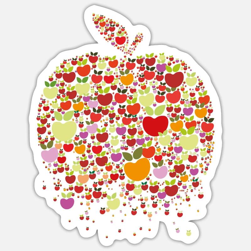 apple - Sticker size S (10 x 10 cm) - white matte