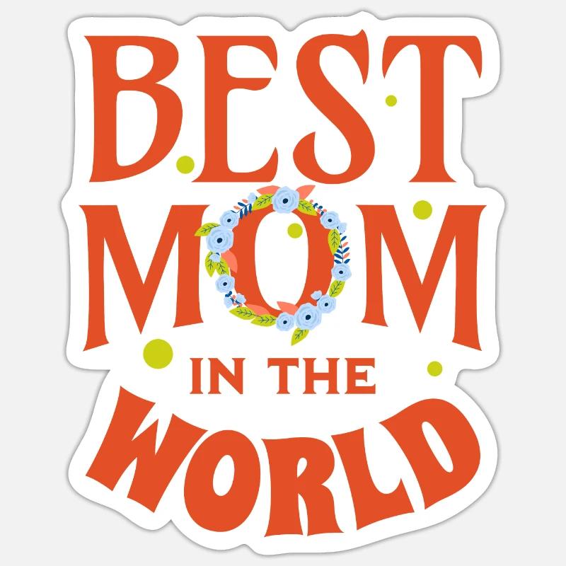 Best Mutter - Mama Danke - Geschenkidee Sticker Größe S (10 x 10 cm)