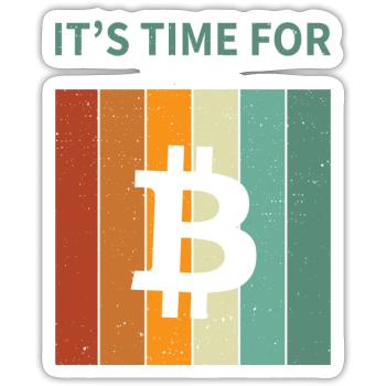 Bitcoin - Sticker size S (10 x 10 cm) - white matte - Front
