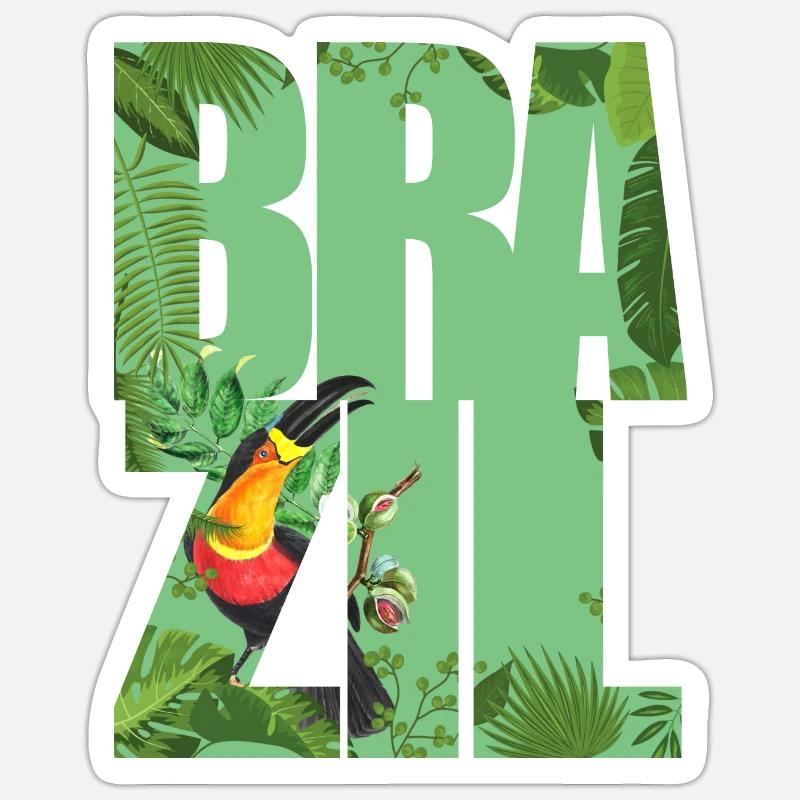 Brazil - Sticker size S (10 x 10 cm) - white matte
