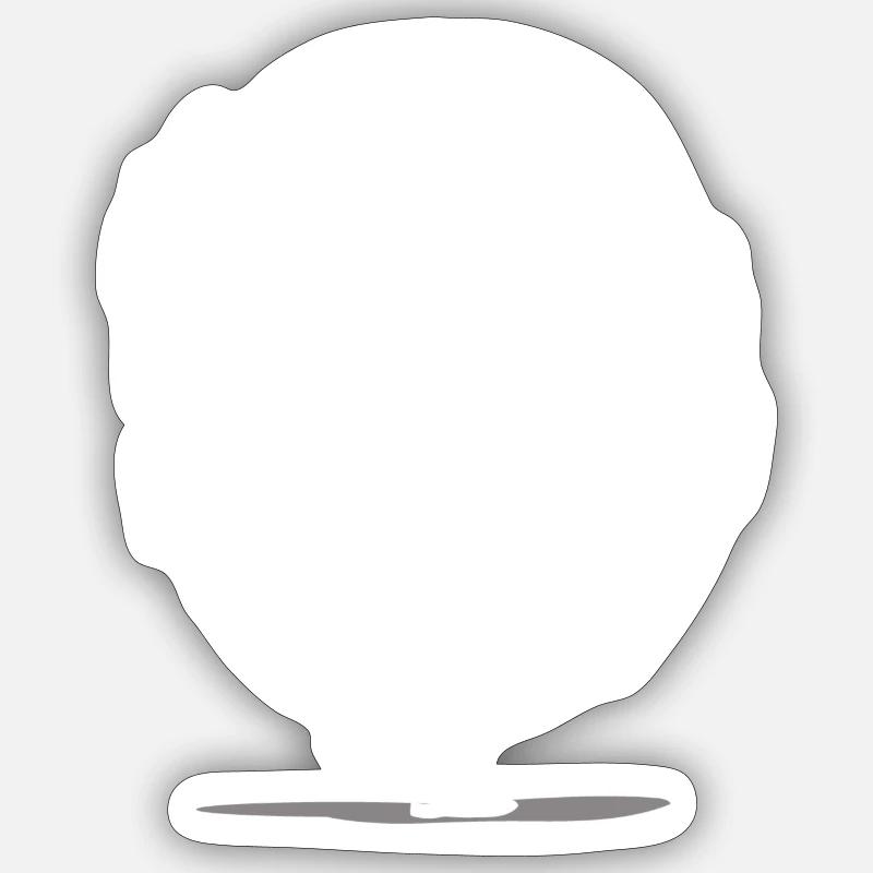 Einsamer Mann - Sticker Größe S (10 x 10 cm) - Mattweiß