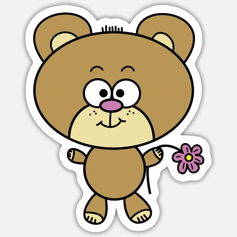 Teddy bear Sticker size S (10 x 10 cm)