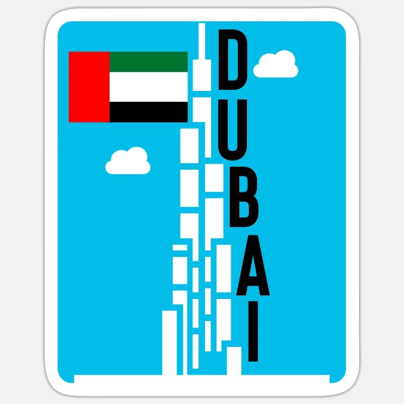 dubai - Sticker size S (10 x 10 cm) - white matte