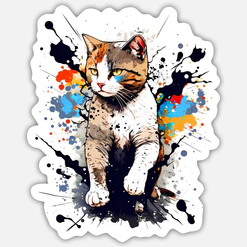 Chat Sticker taille S (10 x 10 cm)