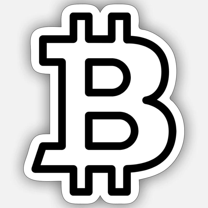Bitcoin - Sticker Größe S (10 x 10 cm) - Mattweiß