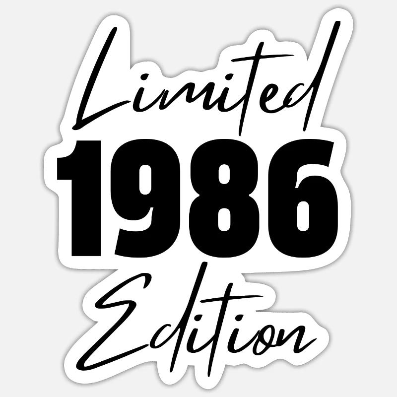 1986 Édition limitée - Sticker taille S (10 x 10 cm) - blanc mat
