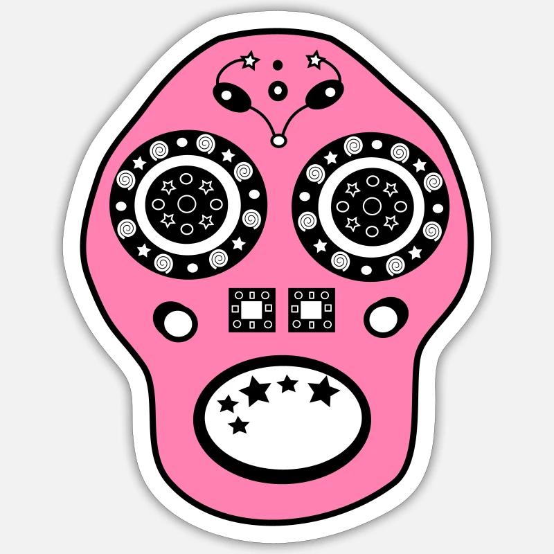 Skull - Sticker Größe S (10 x 10 cm) - Mattweiß