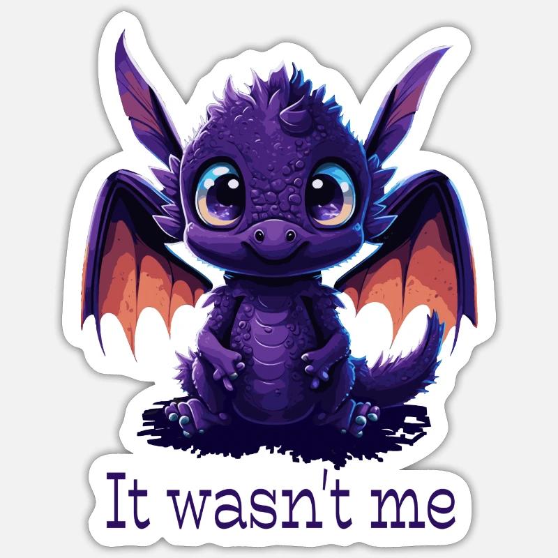Ce n’était pas moi - Sticker taille S (10 x 10 cm) - blanc mat