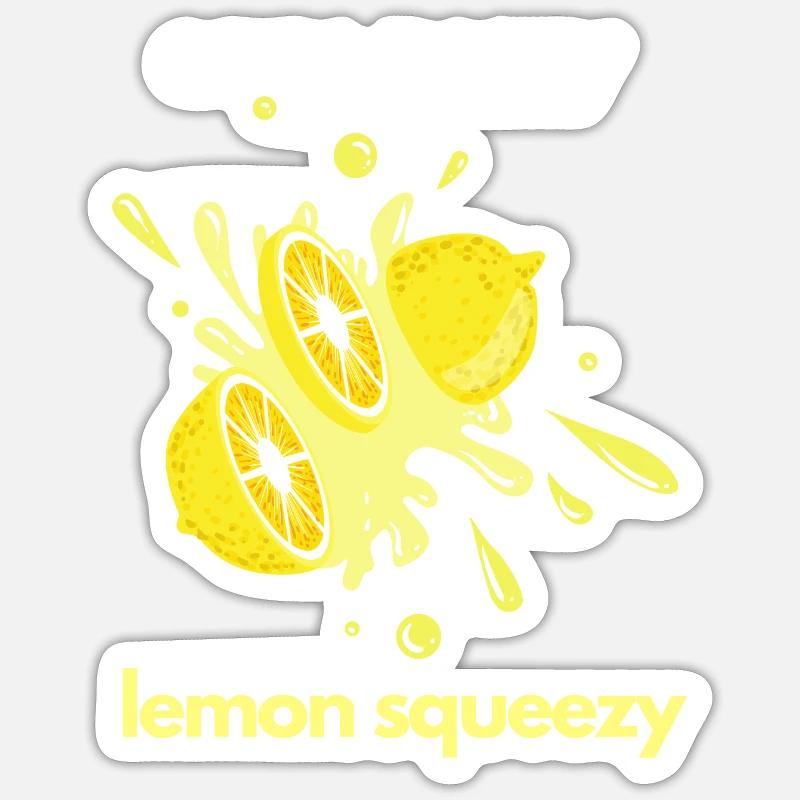 Easy Peasy Lemon Squeezy - Sticker taille S (10 x 10 cm) - blanc mat