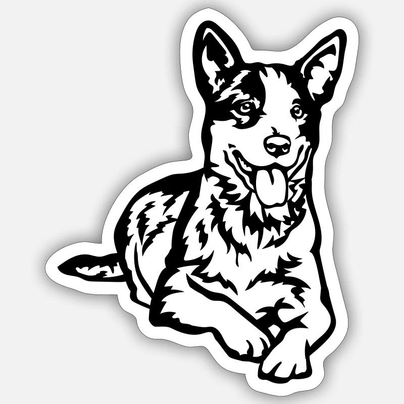 Australian Cattle Dog - Sticker size S (10 x 10 cm) - white matte