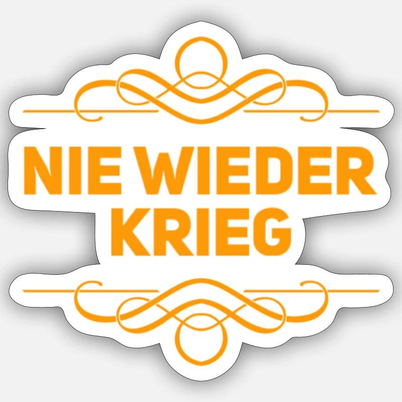 ich bin friedlich - Sticker Größe S (10 x 10 cm) - Mattweiß