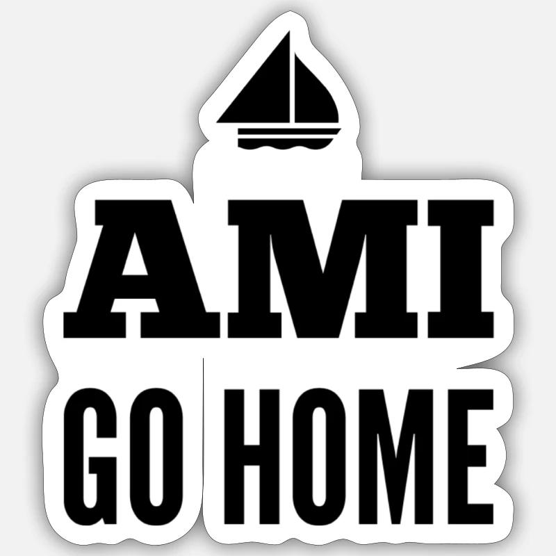 Please go - Sticker size S (10 x 10 cm) - white matte