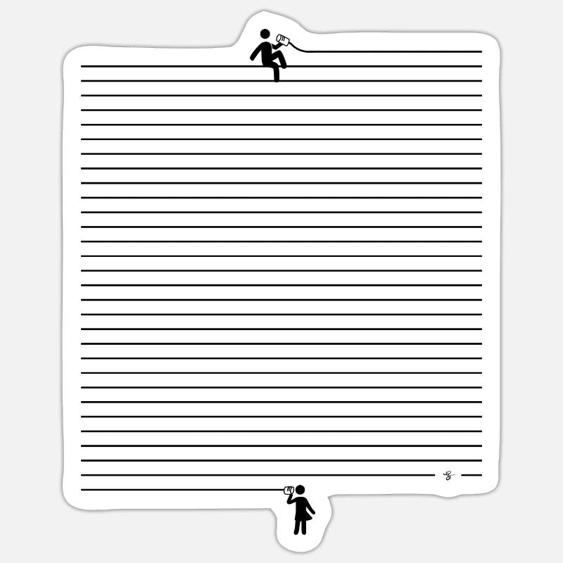 Keep in touch! - Sticker Größe S (10 x 10 cm) - Mattweiß
