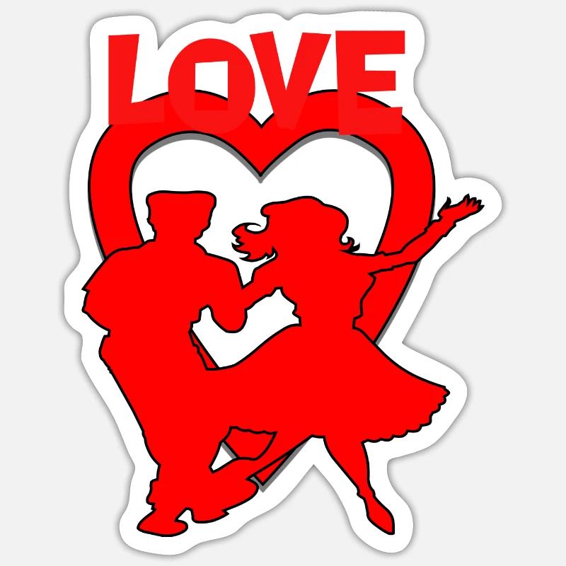 love an - Sticker Größe S (10 x 10 cm) - Mattweiß