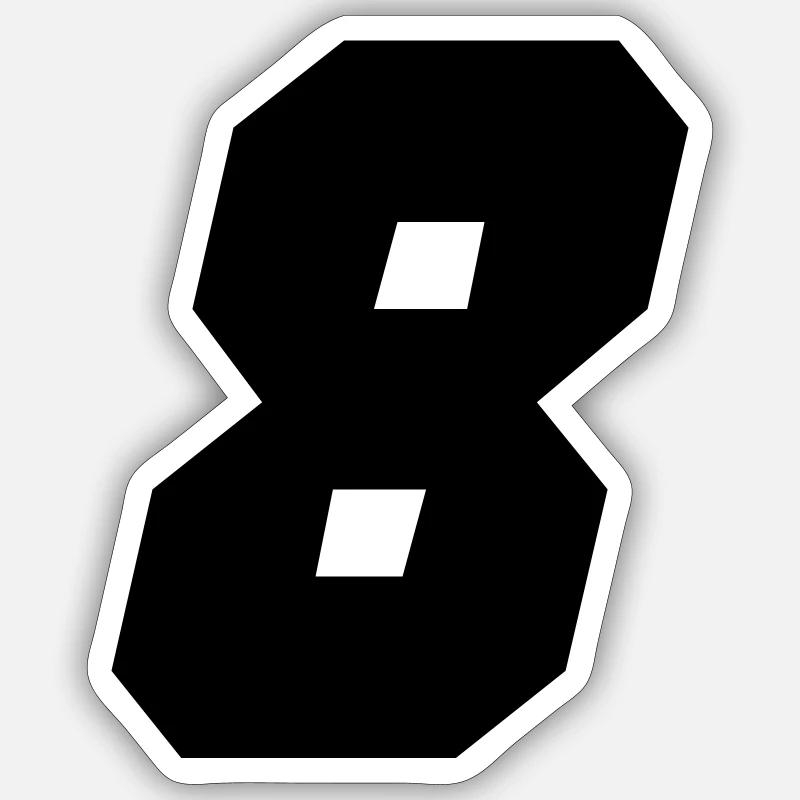 8 - Sticker size S (10 x 10 cm) - white matte