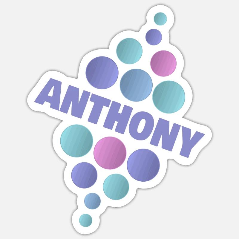 Pet Pet First name Anthony - Sticker size S (10 x 10 cm) - white matte