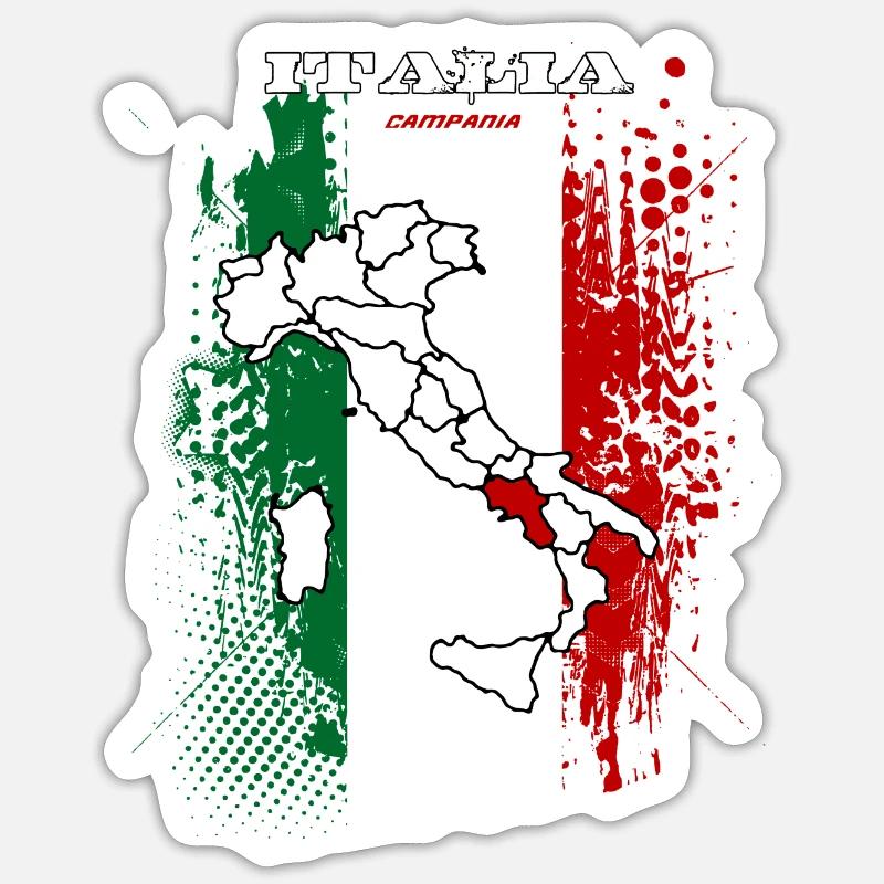 Campanie - Sticker taille S (10 x 10 cm) - blanc mat