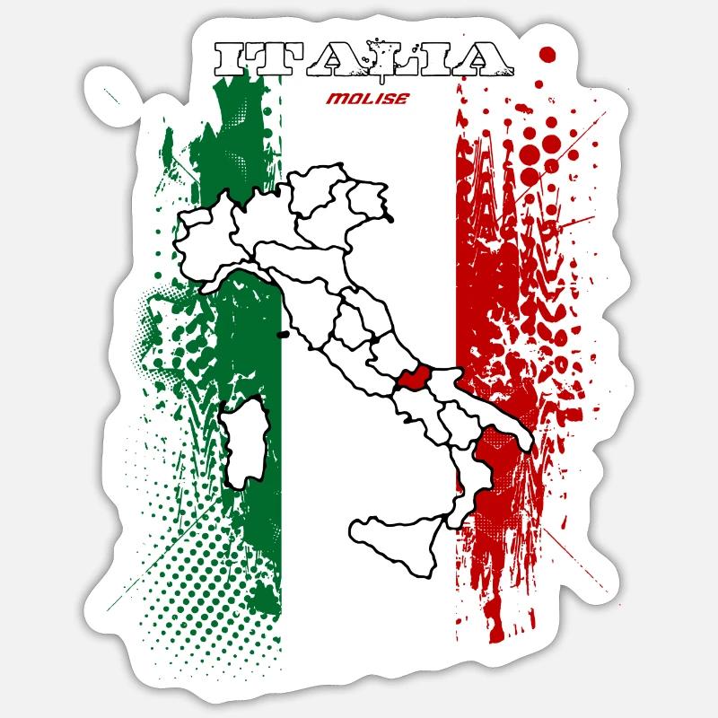 Molise - Sticker size S (10 x 10 cm) - white matte