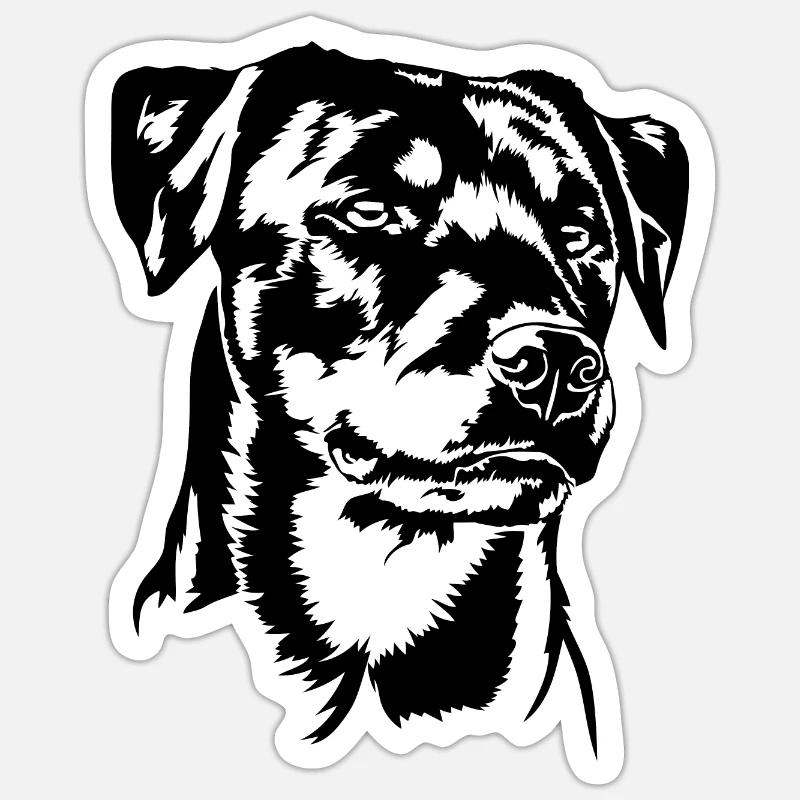 Deutscher Jagdterrier Jagdhunde Portrait Wilsigns - Sticker Größe S (10 x 10 cm) - Mattweiß