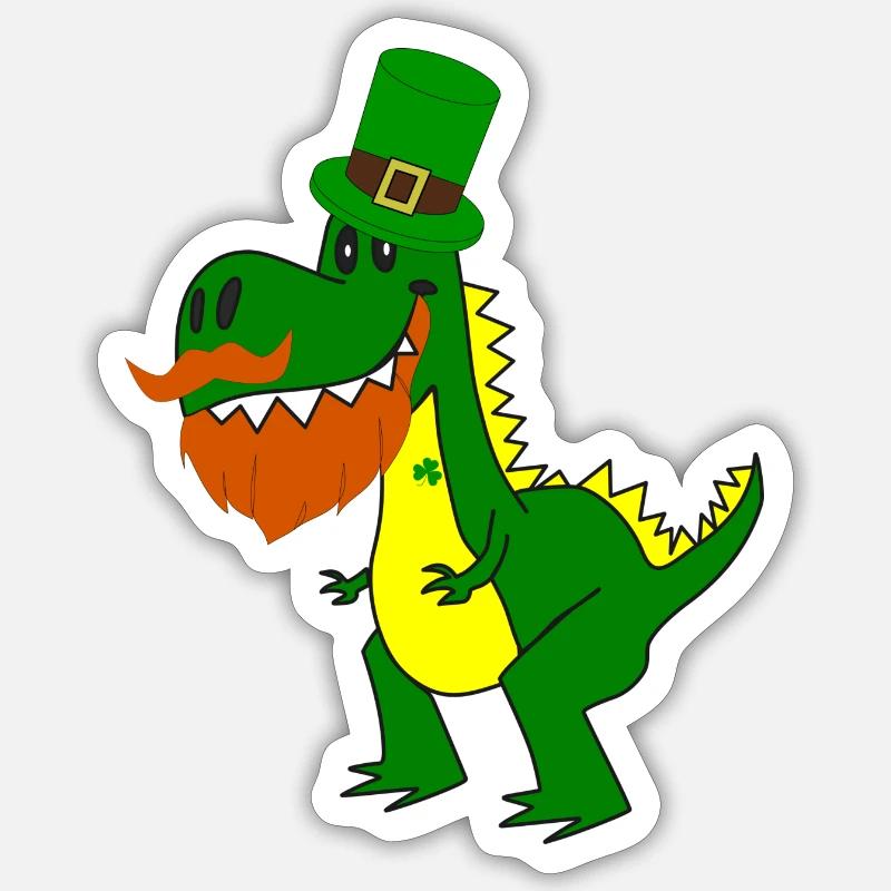 T-rex Lucky Charm Sticker size S (10 x 10 cm)