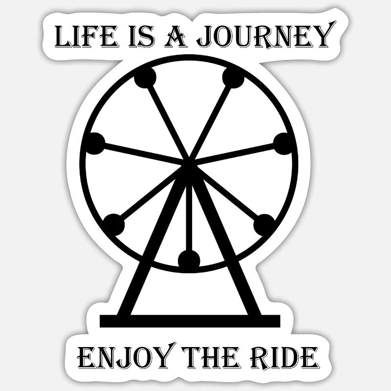 Life is a Journey - Sticker Größe S (10 x 10 cm) - Mattweiß