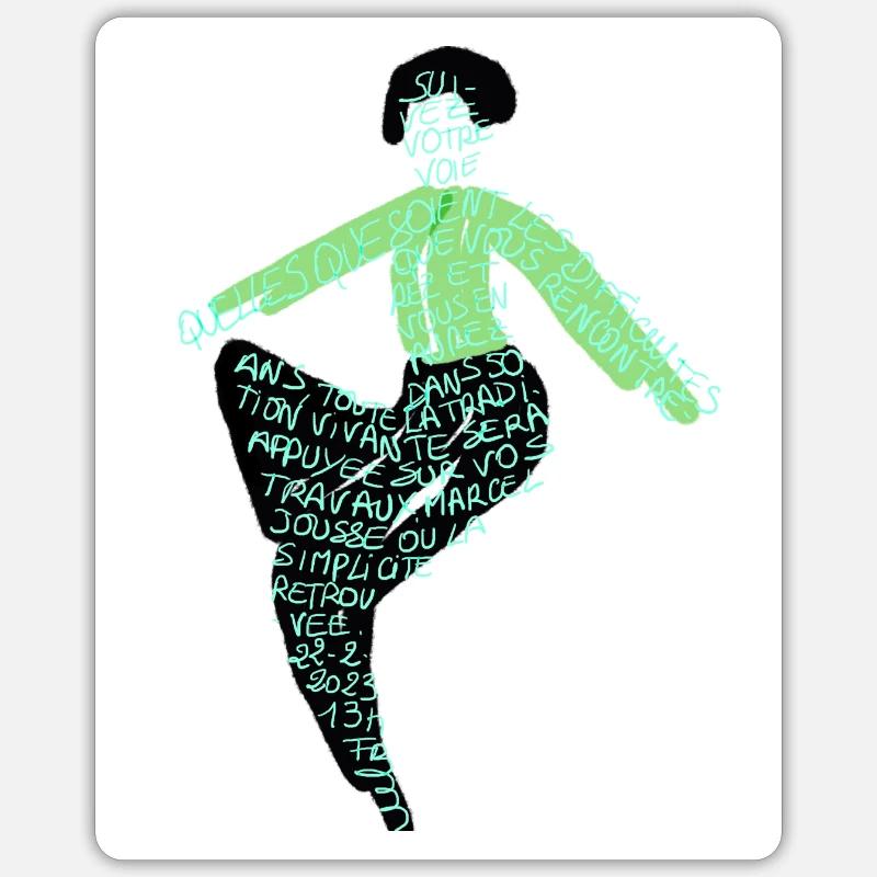 Pause - Sticker taille S (10 x 10 cm) - blanc mat