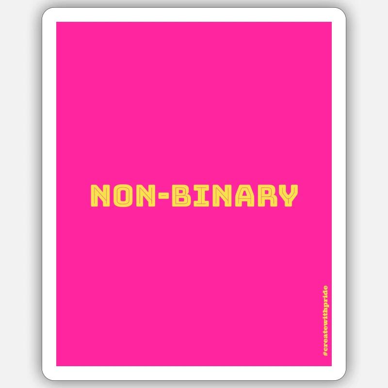 Non-binary Sticker Größe S (10 x 10 cm)