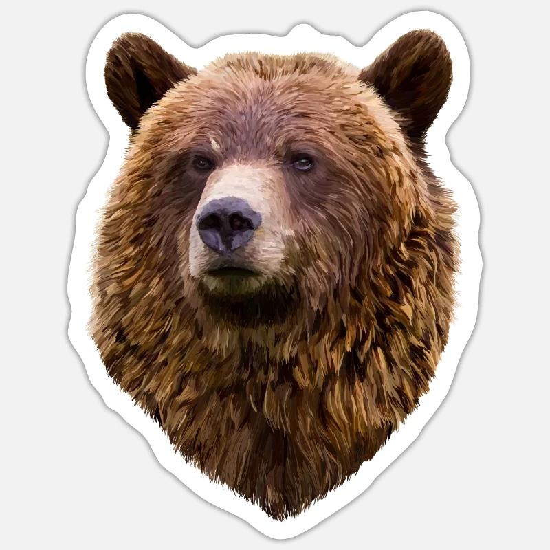 Bear - Sticker size S (10 x 10 cm) - white matte