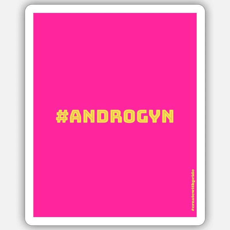 Androgyn - Sticker Größe S (10 x 10 cm) - Mattweiß