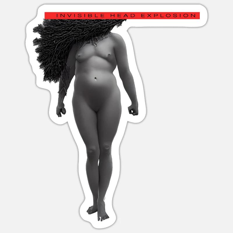Invisible head explosion Sticker size S (10 x 10 cm)