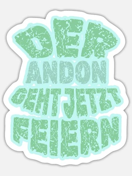 Feiern Andon - Sticker Größe S (10 x 10 cm) - Mattweiß