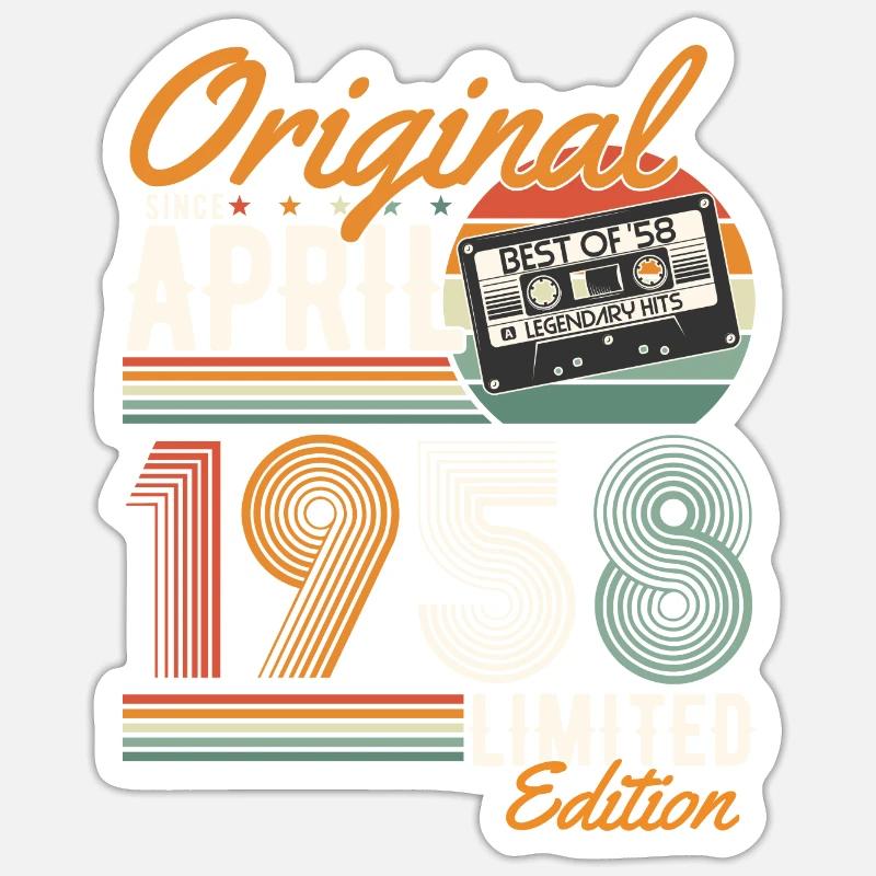 Original seit April 1958 - Sticker Größe S (10 x 10 cm) - Mattweiß