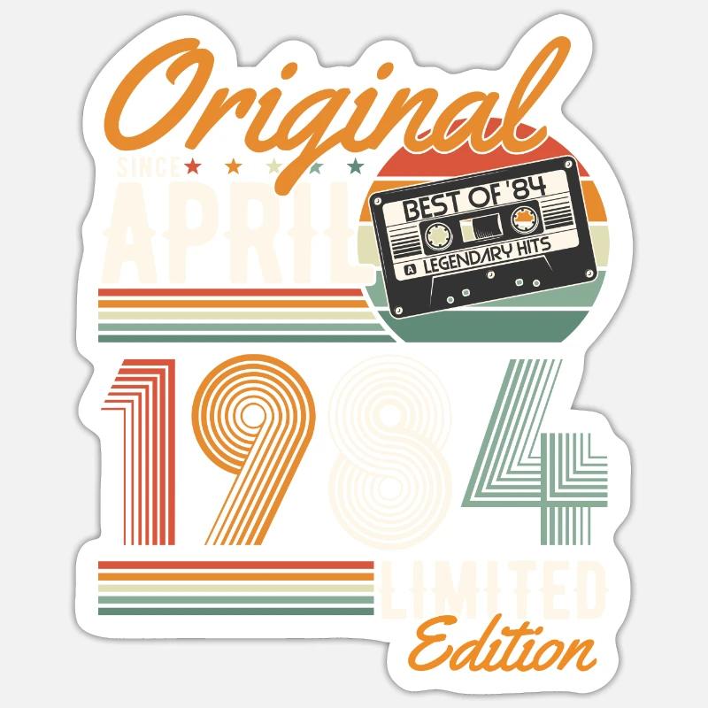 Original seit April 1984 - Sticker Größe S (10 x 10 cm) - Mattweiß
