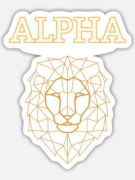 Alpha - Sticker Größe S (10 x 10 cm) - Mattweiß